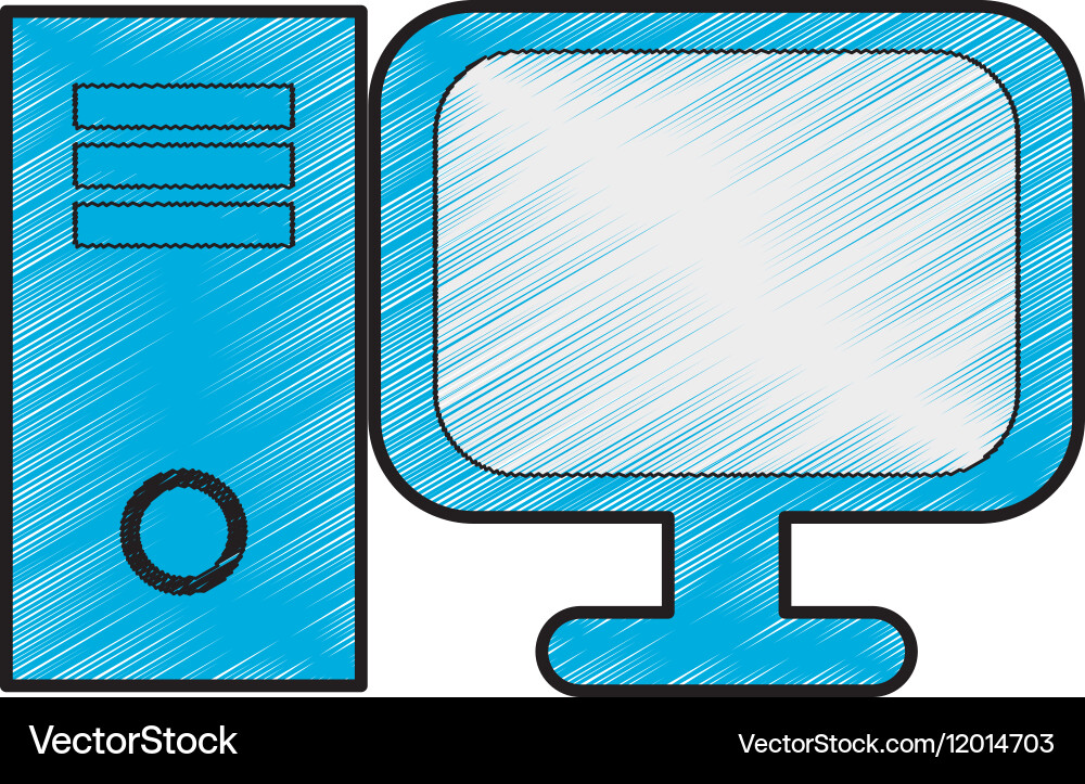 Computer device icon vector image