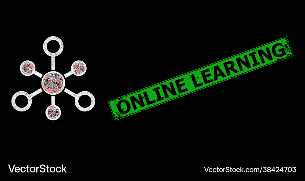 Distress online learning imprint and net internet Distress online learning imprint and net internet vector image