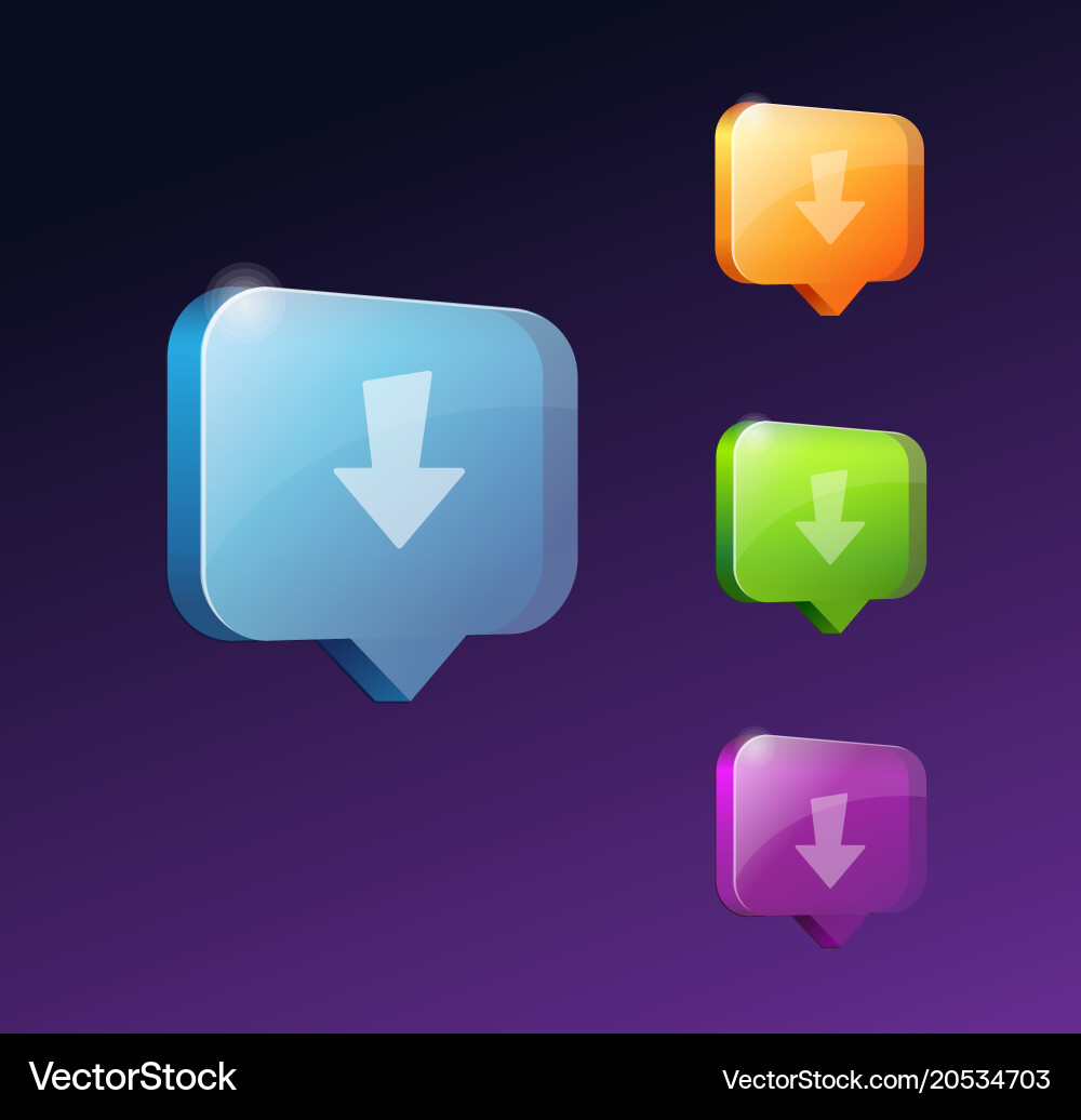 Download web buttons for website or app Vector Image