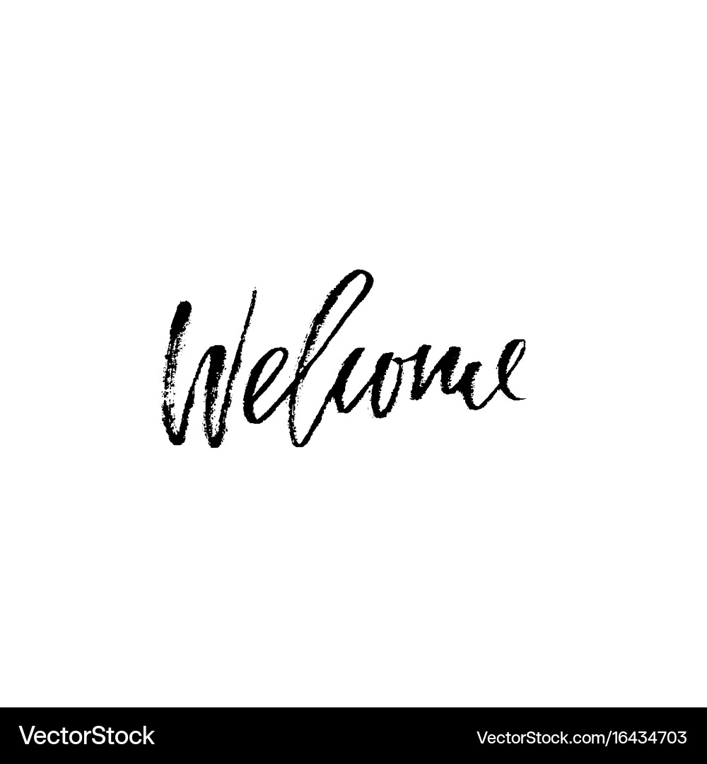 Elegant Brush Lettering Card Vector Image