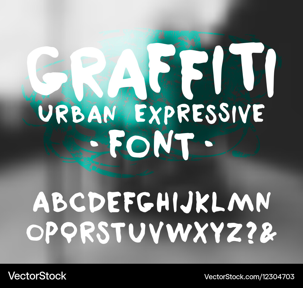 Handwritten Brush Script Font vector image