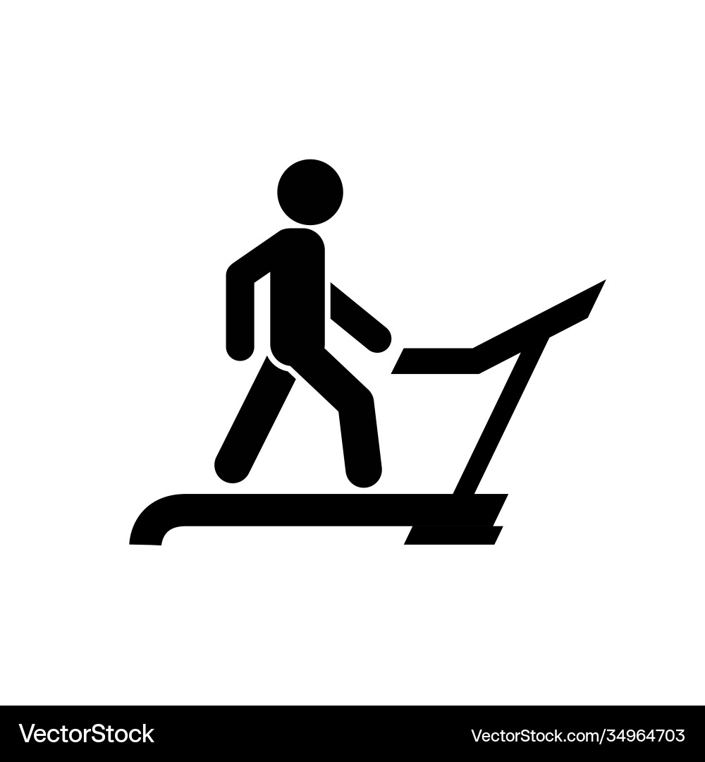 Man Running on Treadmill vector image