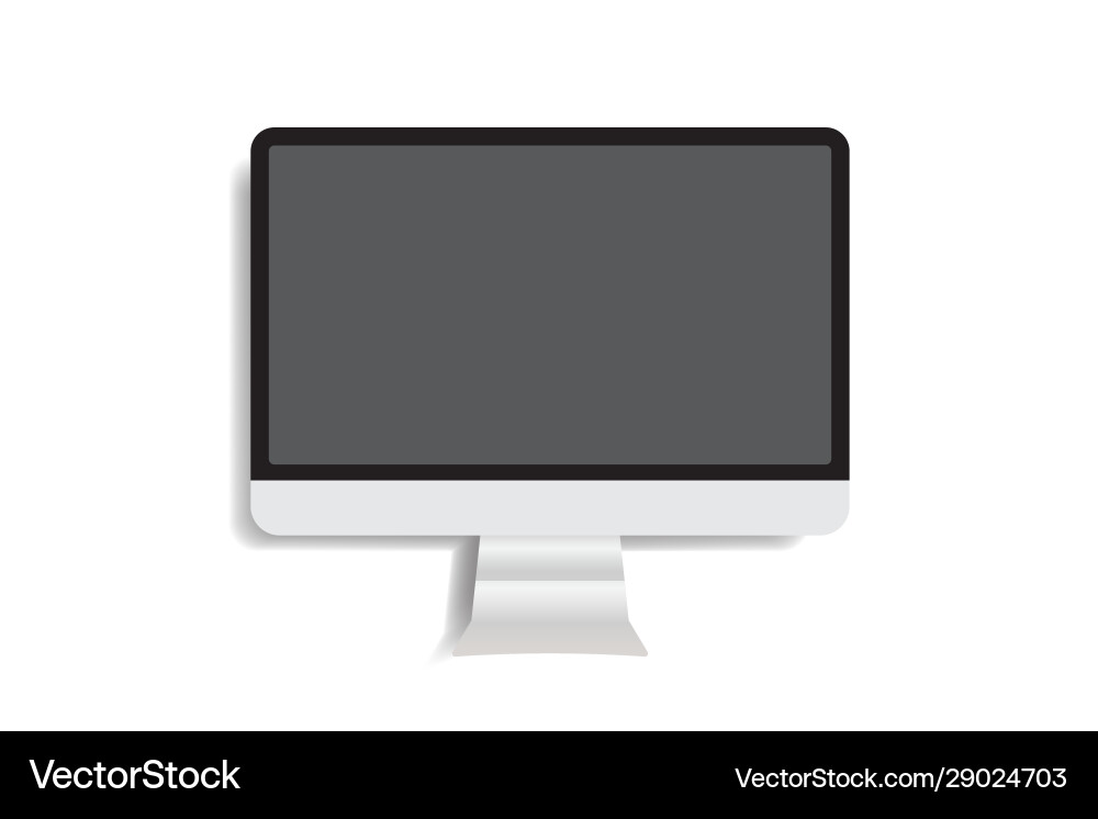 Realistische Computer-Monitor-Anzeige mit einem leeren Realistische Computer-Monitor-Anzeige mit einem leeren vektorbild
