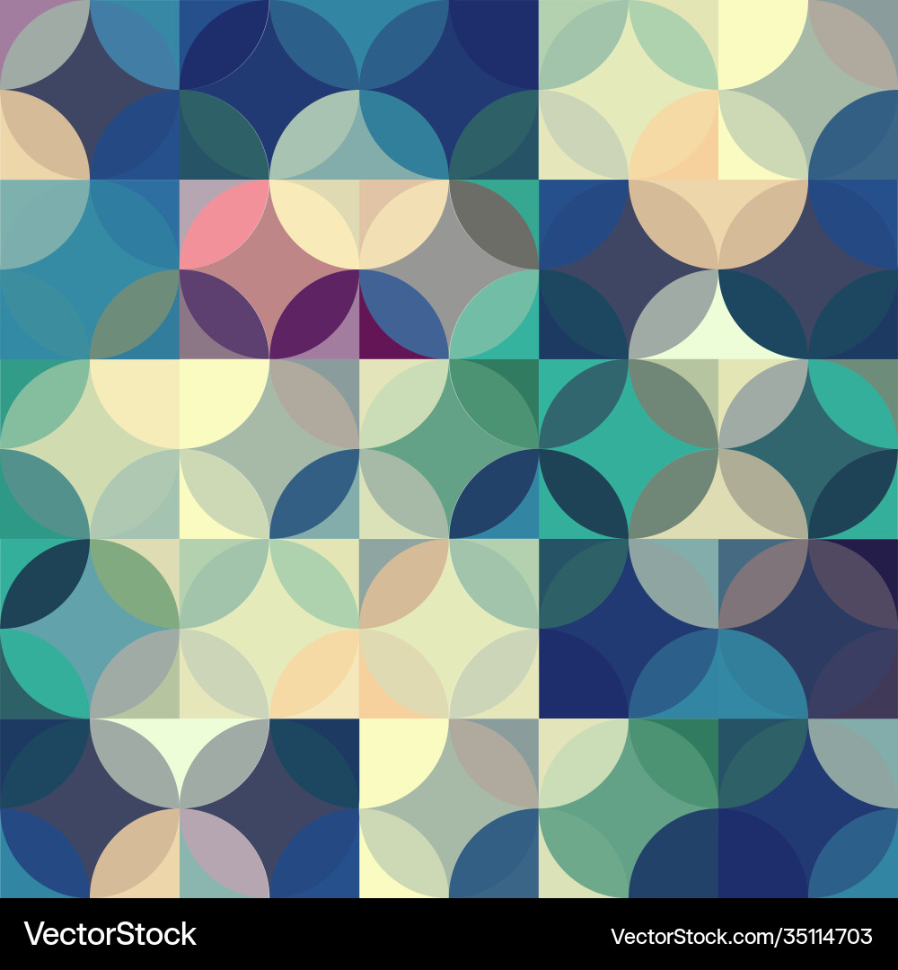 Retro seamless pattern with circles colorful Retro seamless pattern with circles colorful vector image