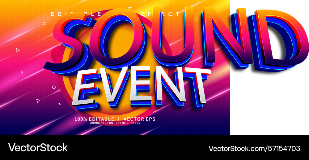 Sound event text effect with modern style design Sound event text effect with modern style design vector image