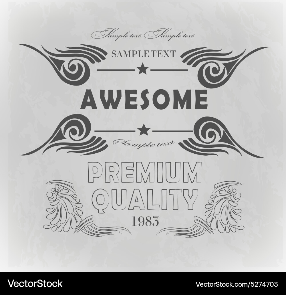 Typography calligraphic design elements page Vector Image