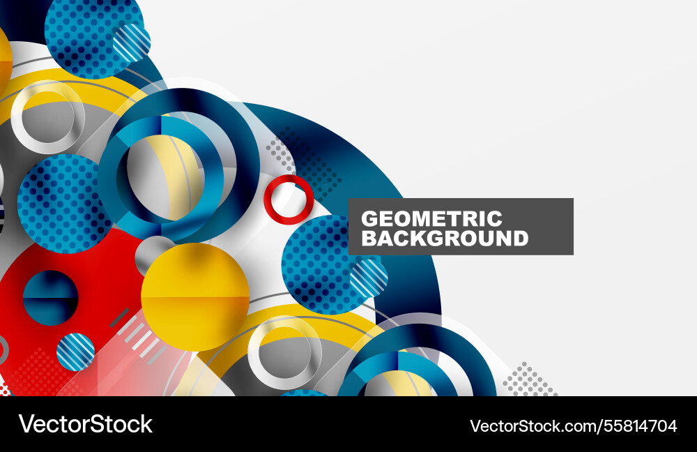 Abstract geometric background with overlapping Vector Image
