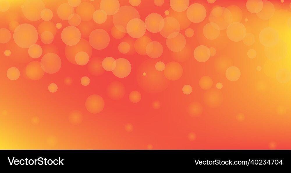 Abstract yellow bokeh background with defocused vector image