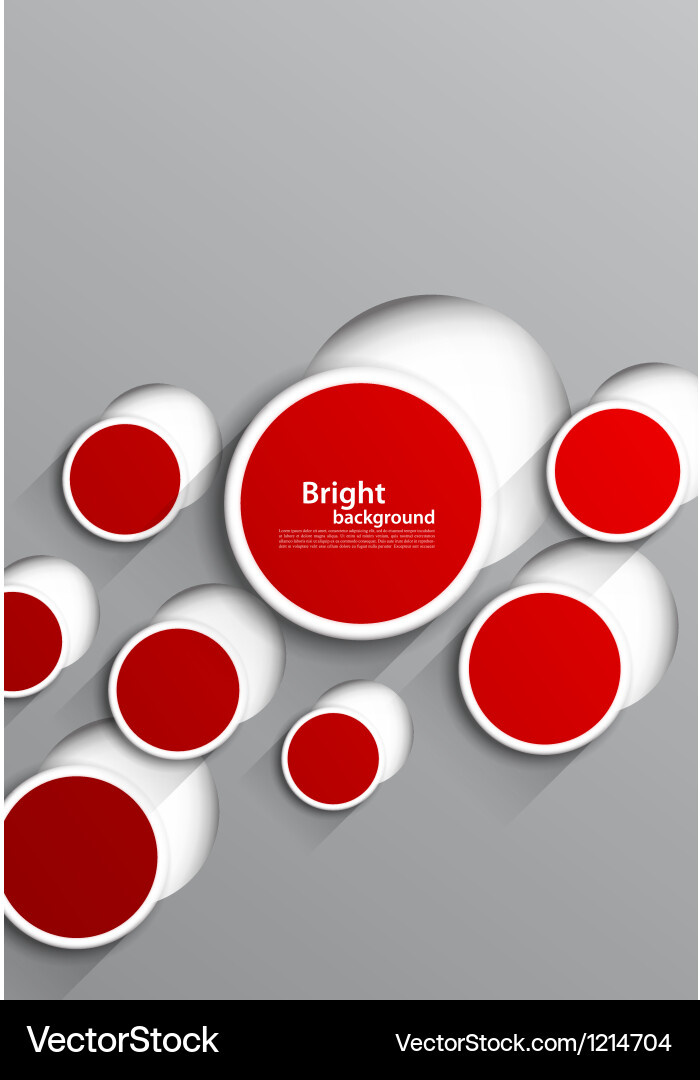 Background with red circles vector image