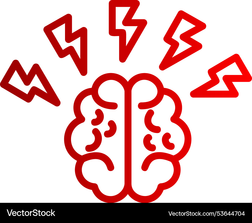 Brainstorm line gradient icon Vector Image