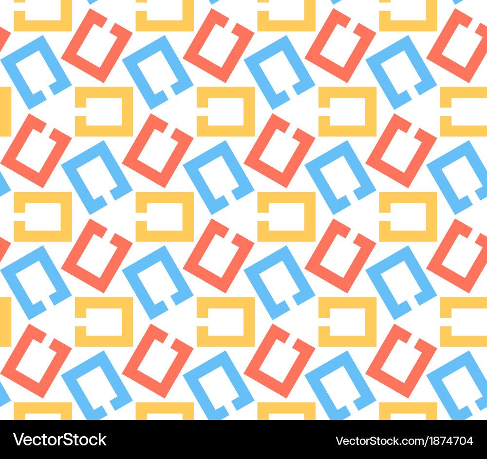 Chain links abstract geometric seamless pattern Vector Image