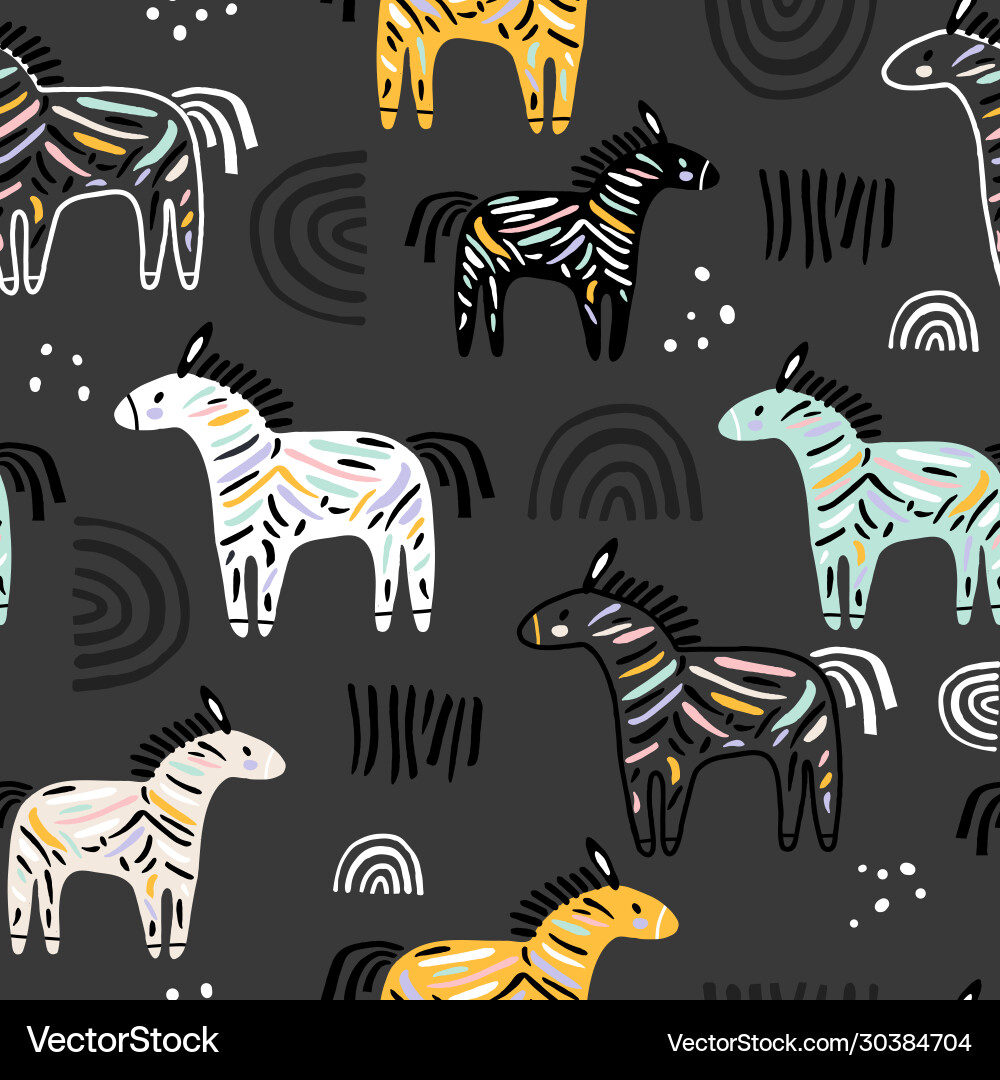 Charming Zebra Pattern vector image