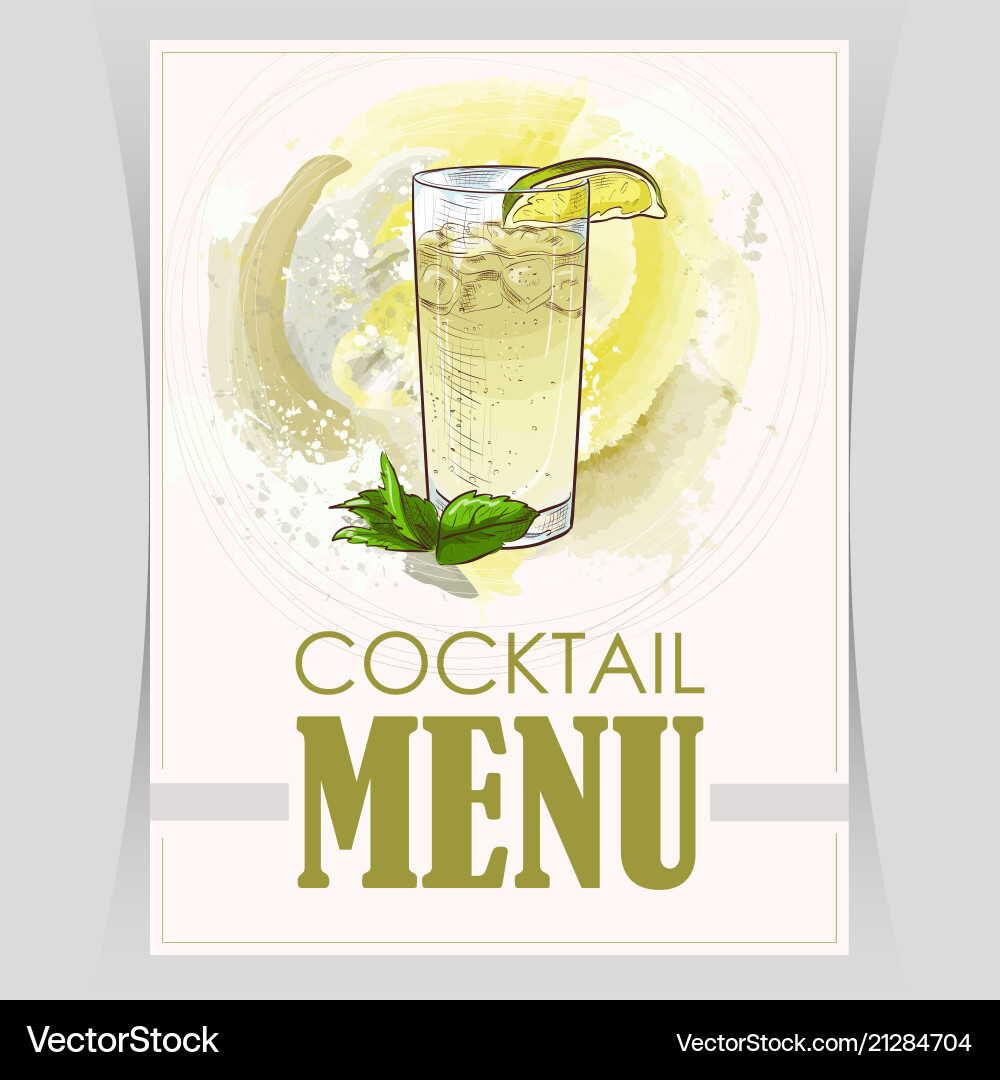 Flyer cover menu Flyer cover menu vector image