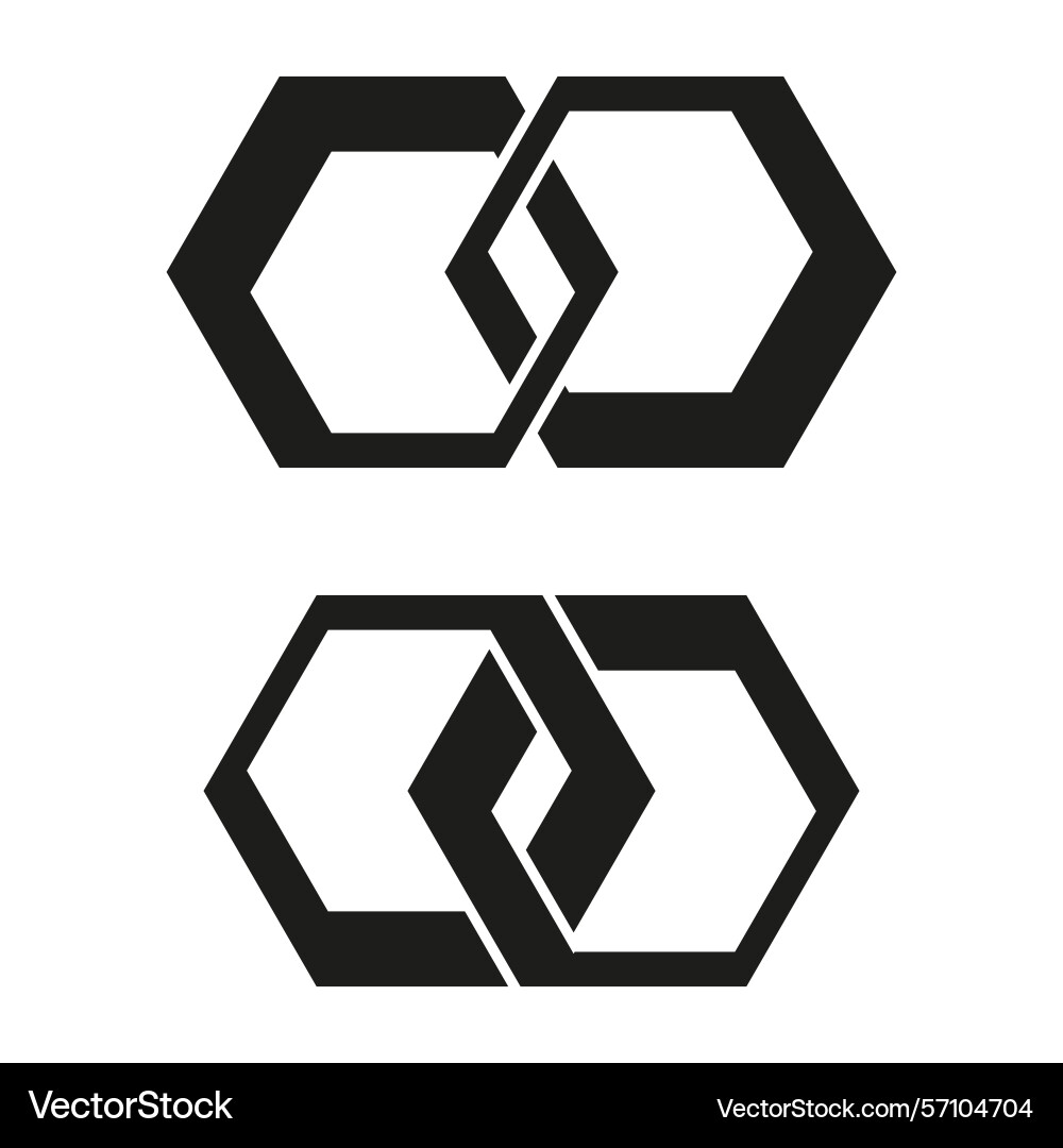 Hexagonal geometric shapes abstract polygon forms Hexagonal geometric shapes abstract polygon forms vector image