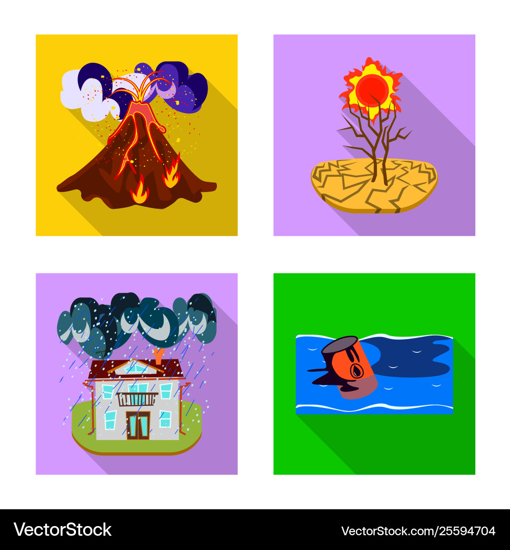 Isolated object collapse and environment sign Isolated object collapse and environment sign Vector Image