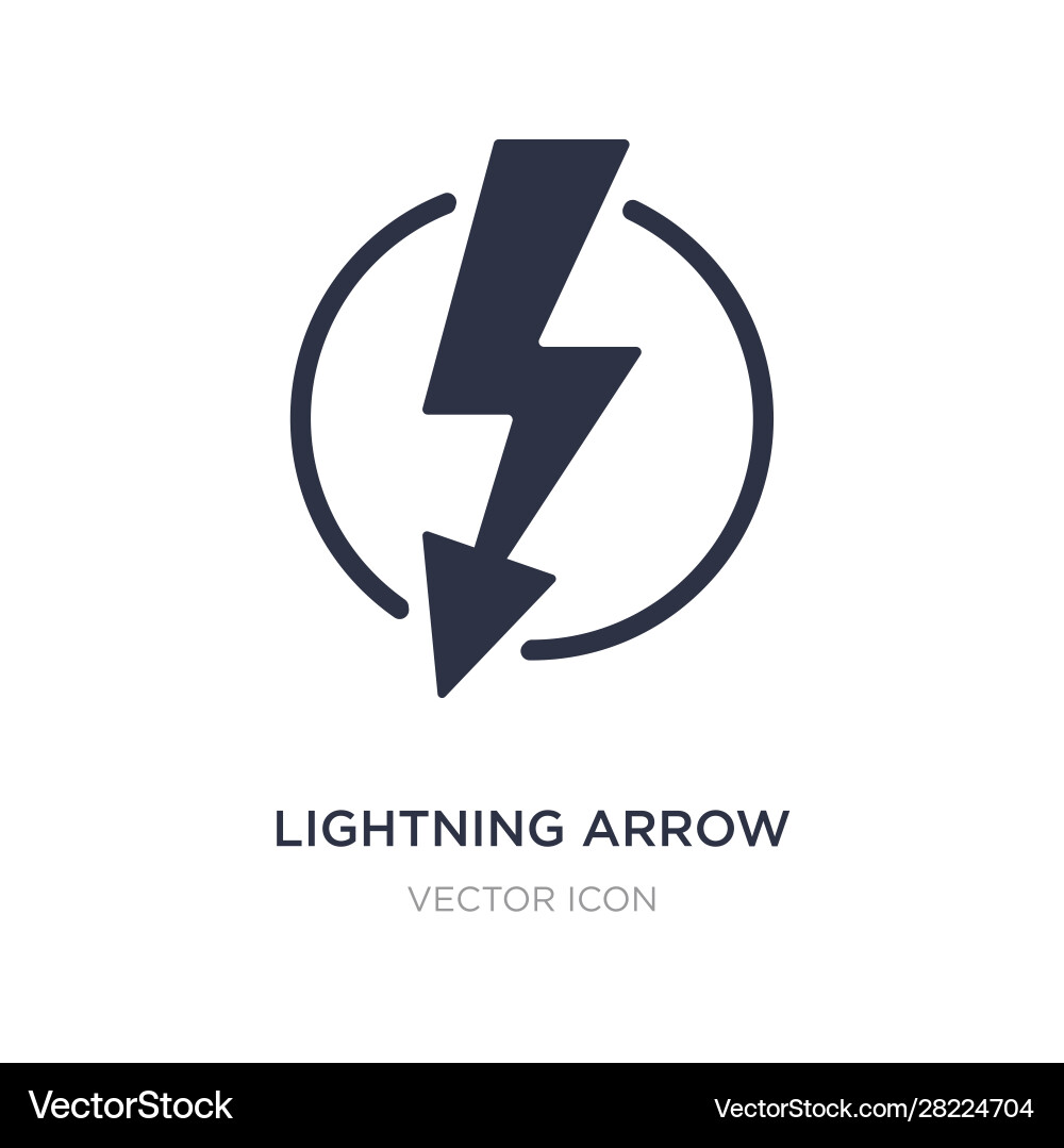 Lightning arrow icon on white background simple Lightning arrow icon on white background simple vector image