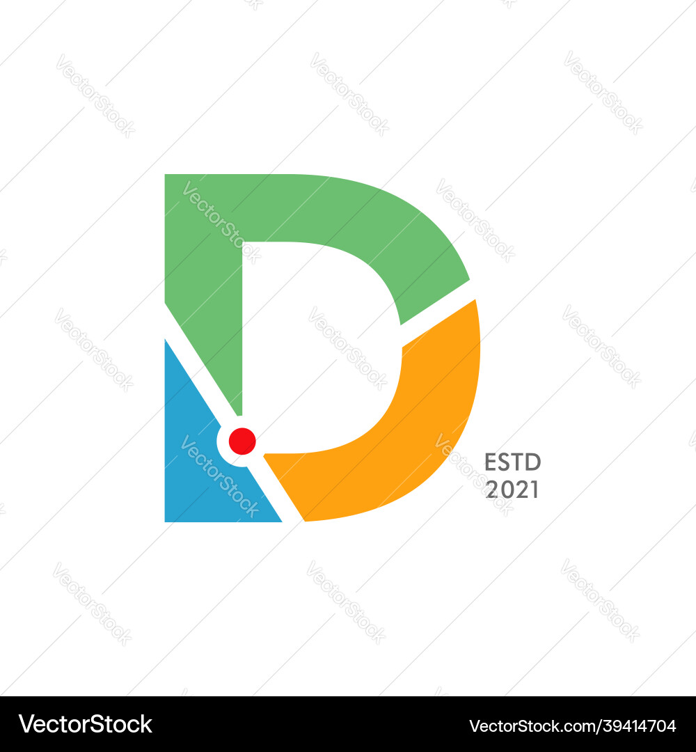 Modern initial d maps Vector Image