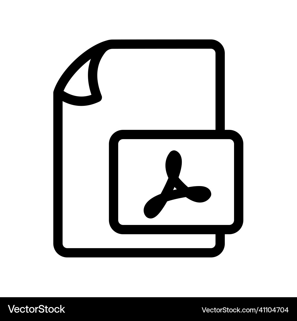 Pdf document file paper page portable format vector image