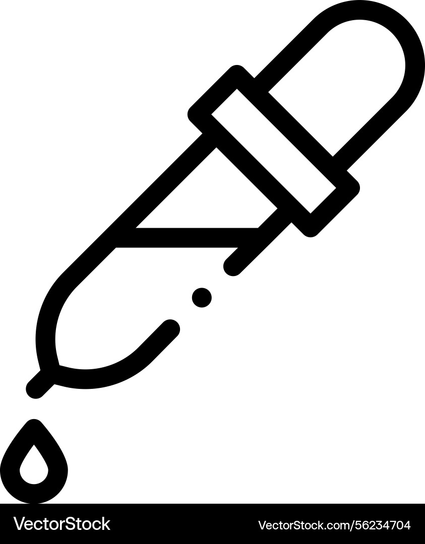 Pipette icon thin linear style design isolated Pipette icon thin linear style design isolated vector image