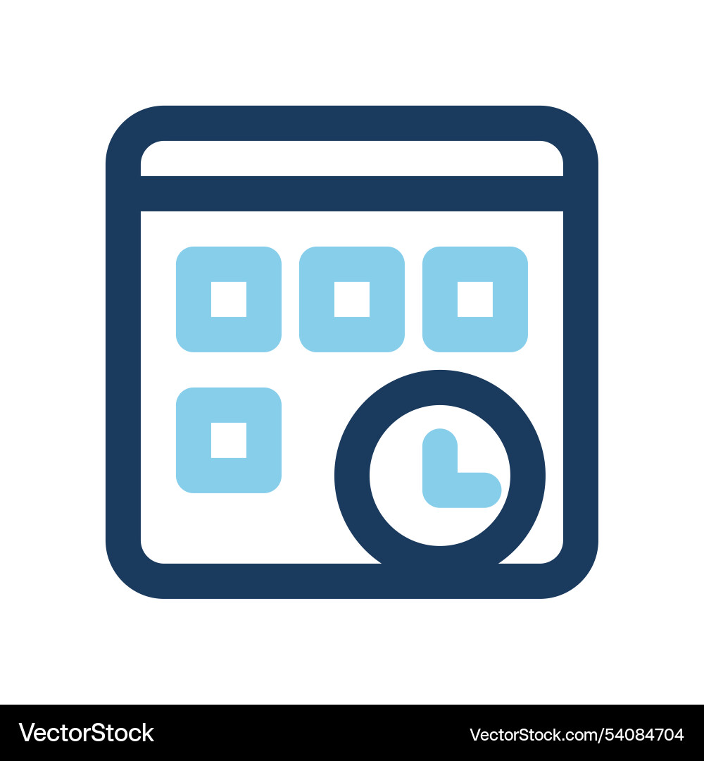 Schedule icons color line symbols of time Vector Image