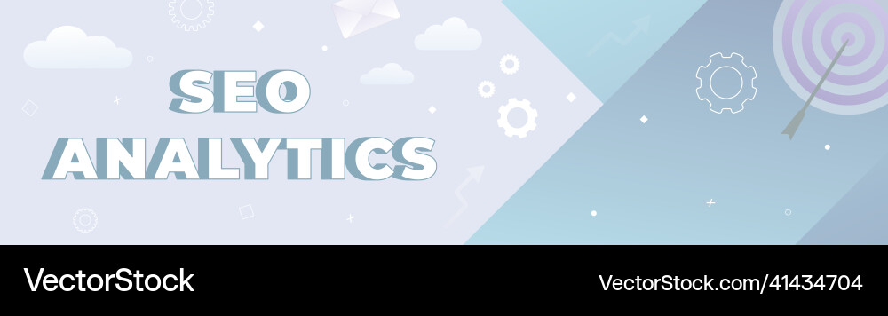 Seo analytics website banner and header template Seo analytics website banner and header template vector image