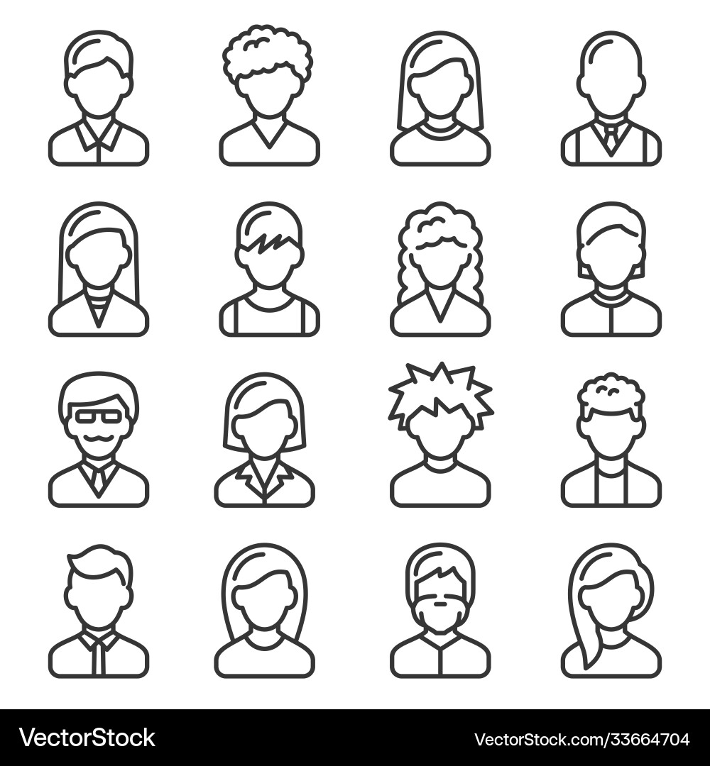 Set of User Icons - People & Business vector image