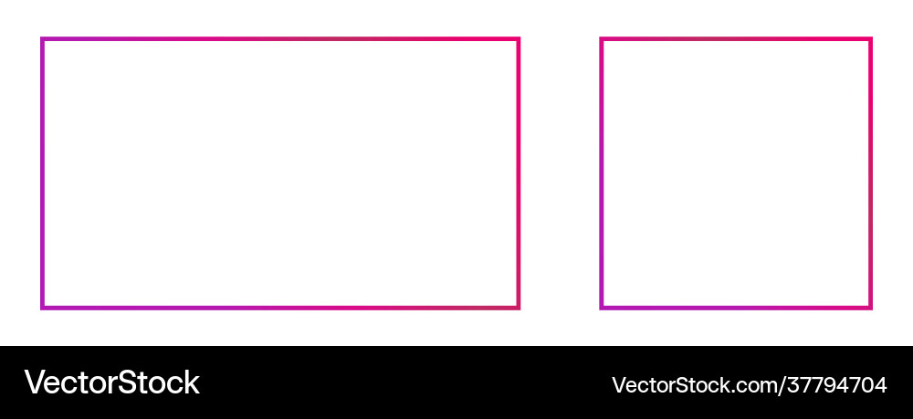 Thin color empty frame isolated on white Thin color empty frame isolated on white vector image