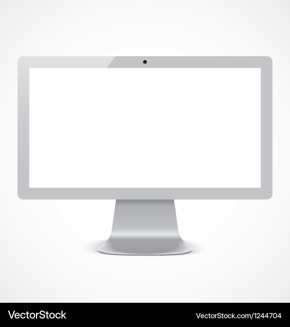 White Computer Display vector image