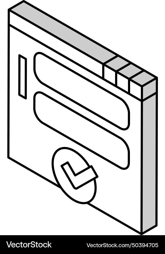 Access password accepted isometric icon vector image