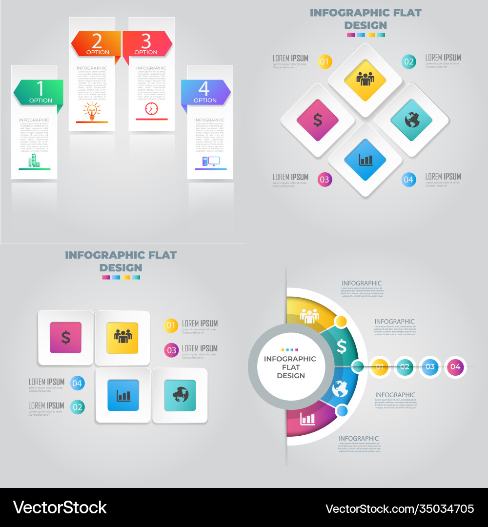 Business data visualization process chart Business data visualization process chart Vector Image