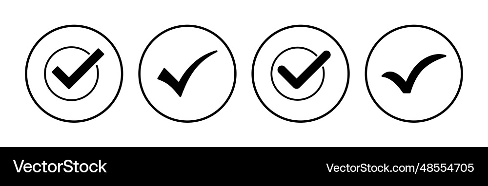 Check icon mark list button Check icon mark list button vector image
