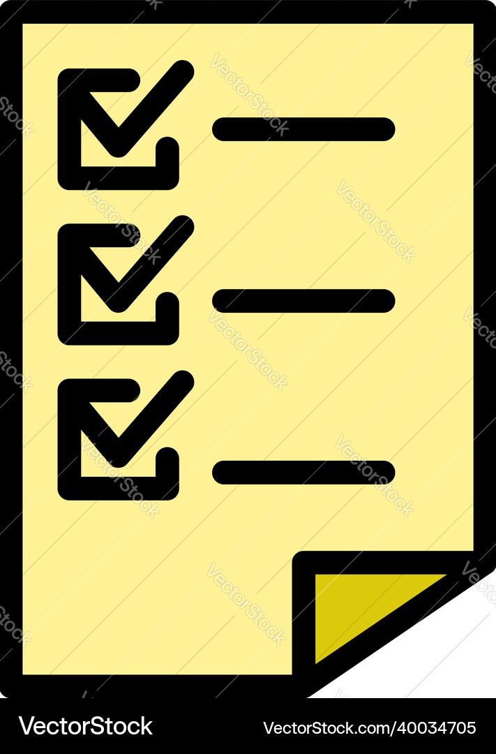 Checklist service icon color outline Checklist service icon color outline Vector Image