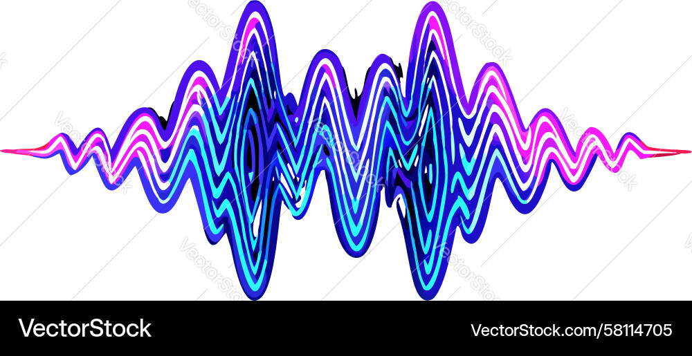 Dynamic Sound Wave Visualizer Vector Image