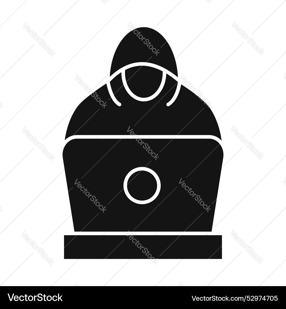 Hacker icon symbol on white background Hacker icon symbol on white background vector image