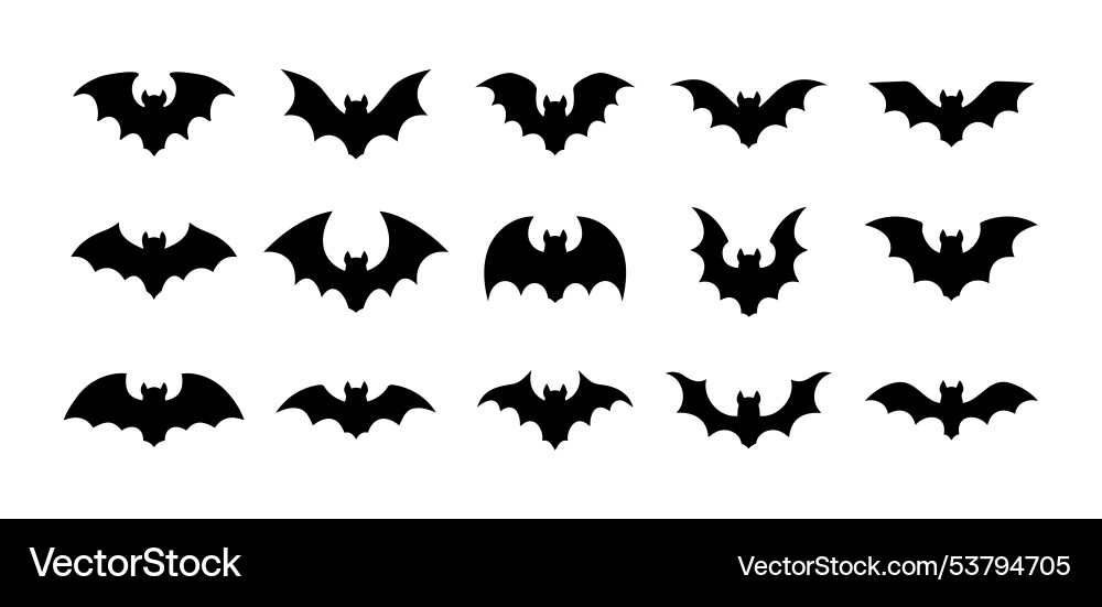 Halloween schwarz Fledermaus isoliert Silhouetten Urlaub Halloween schwarz Fledermaus isoliert Silhouetten Urlaub vektorbild