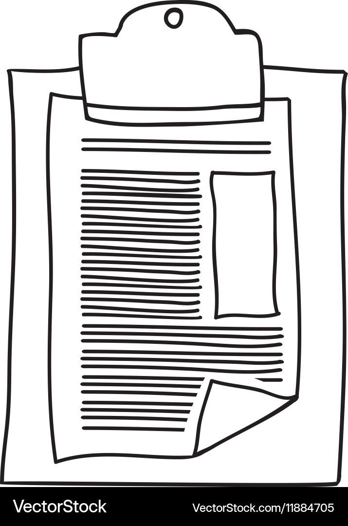 Hand drawing with table notepad sheets vector image