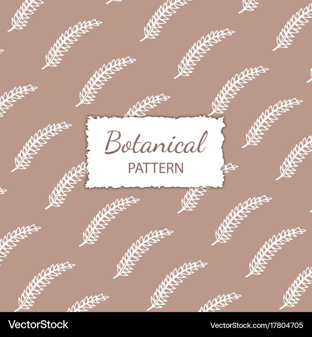 Hand drawn botanical pattern background Vector Image
