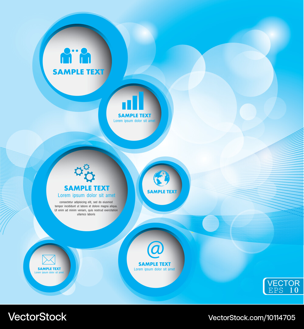 Modern circle can be used for workflow layout vector image