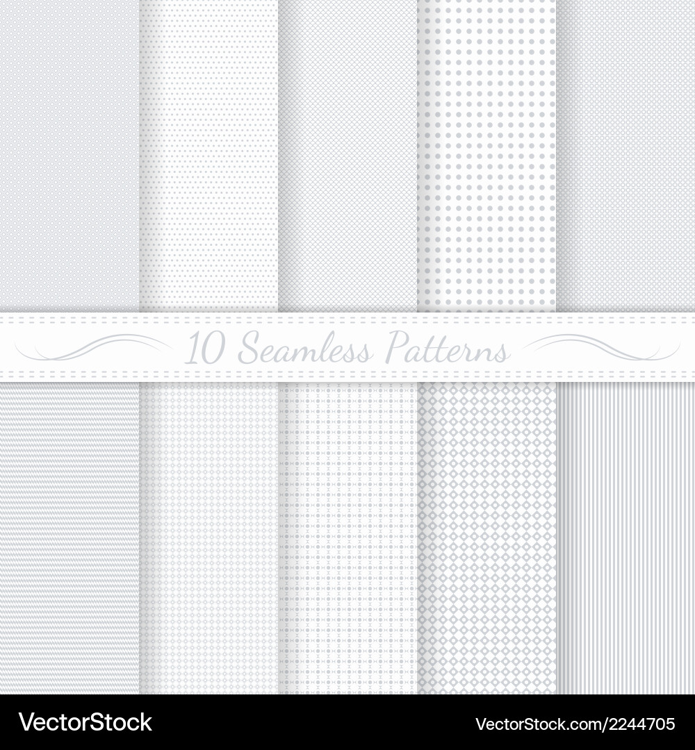 Retro Seamless Pattern Set vector image