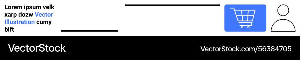 Shopping cart icon with user profile and text Shopping cart icon with user profile and text vector image