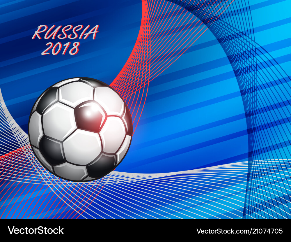 Soccer championship 2018 abstract background Vector Image
