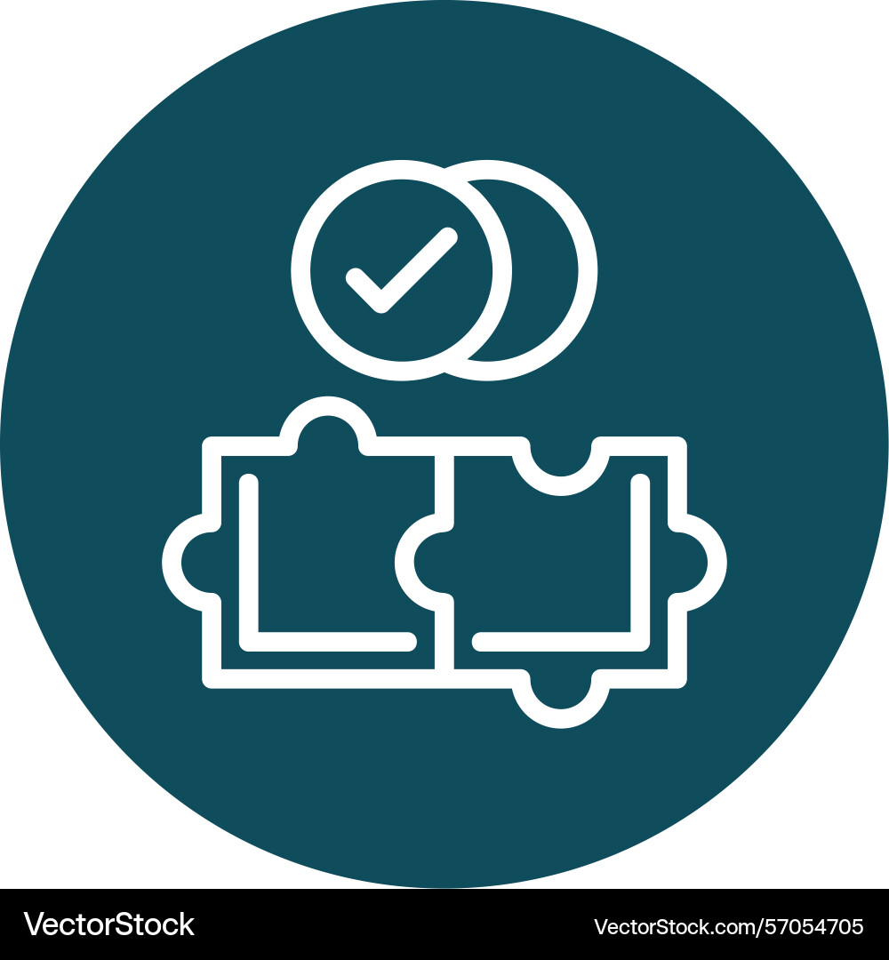 Solution line circle style icon design vector image