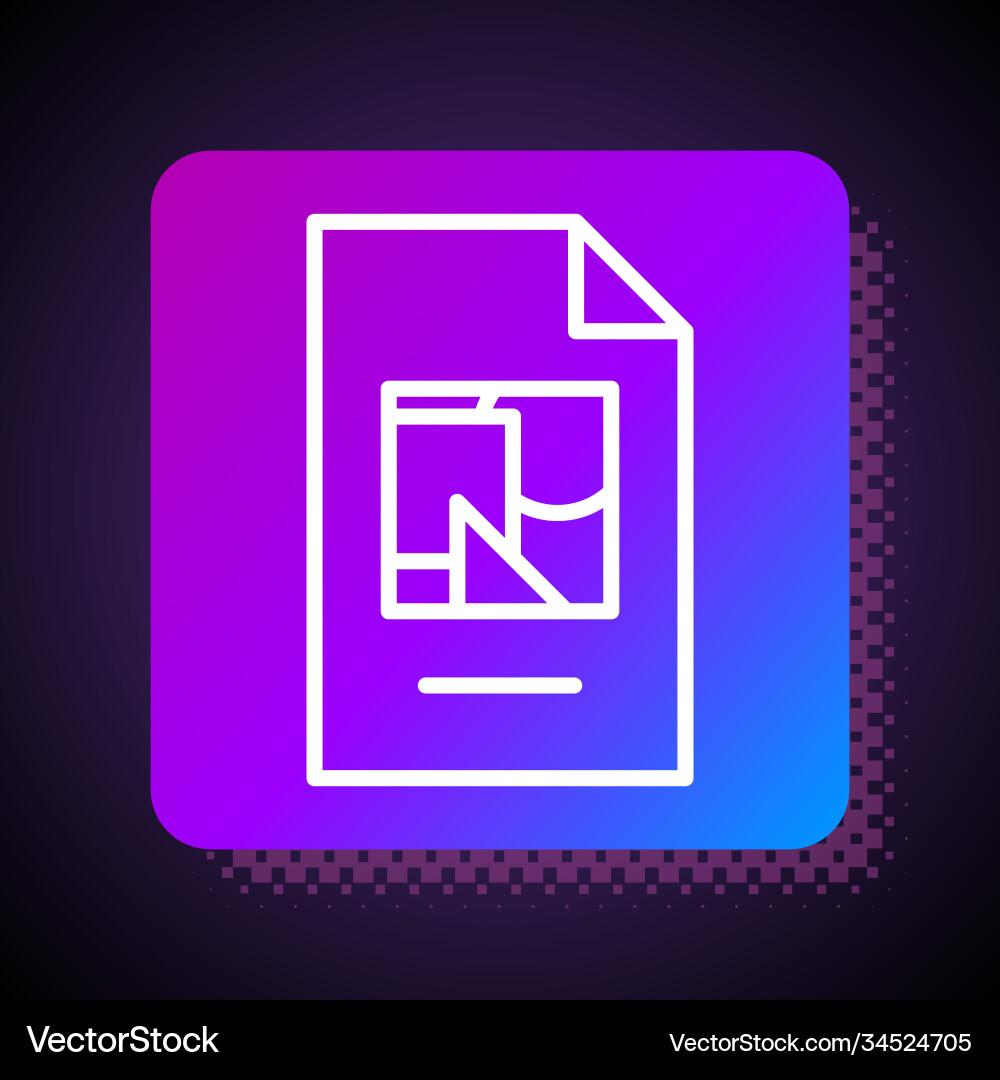 White line file document with icon White line file document with icon vector image