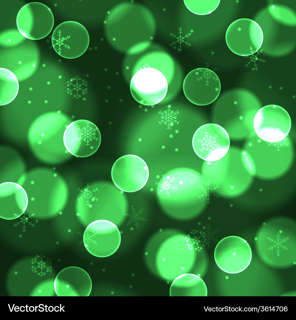 Abstract green lights bokeh pattern eps10 Vector Image
