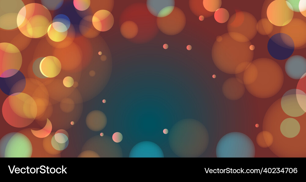 Abstract multicolored bokeh background vector image