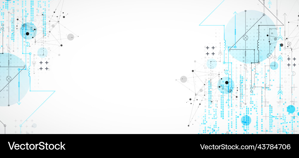 Abstract Technology Circuit Network vector image