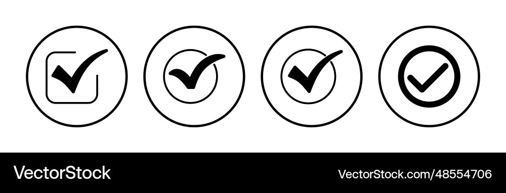 Check icon mark list button Check icon mark list button vector image
