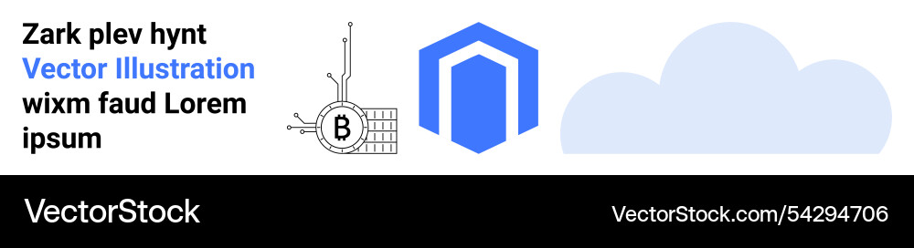 Cloud computing and blockchain integration Cloud computing and blockchain integration vector image