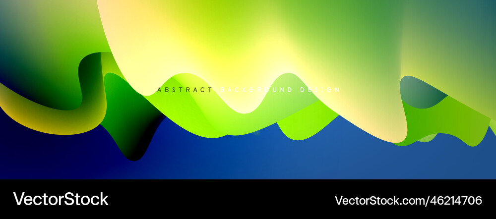 Dynamic liquid waves abstract background Vector Image