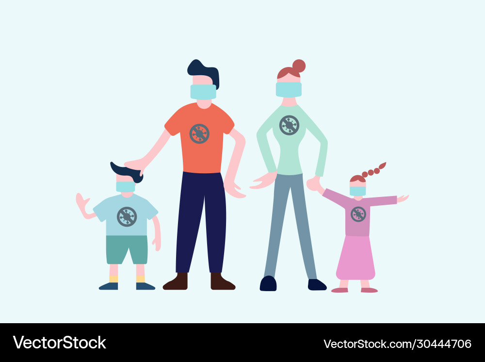 Flat character design vector image